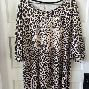 Leopard Print Tunic Top